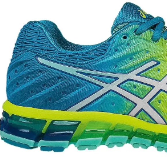Asics GEL-Quantum 180 Performance Running Shoe, 8.5, Safety Yellow and Blue - Picture 3 of 11